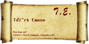 Türk Emese névjegykártya