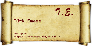 Türk Emese névjegykártya